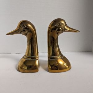 Vintage Brass Duck Bookends/Statues